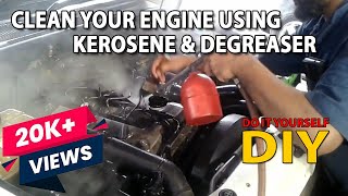 Clean your engine using Kerosene amp Degreaser  DIY [upl. by Aurilia]