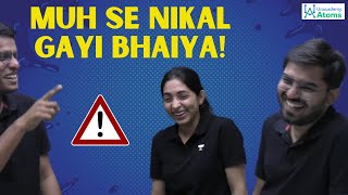 When PJ Sir Made NV Sir and Sakshi Maam Burst Into Laughter  Atoms Bloopers [upl. by Able659]