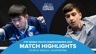 Lin ChinTing vs Benyamin Faraji  U15 BSQF  ITTF World Youth Championships 2024 [upl. by Baudelaire713]