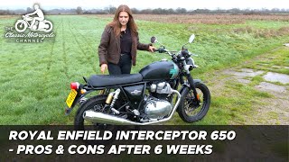 Royal Enfield Interceptor 650  review after 6 weeks [upl. by Yknarf]