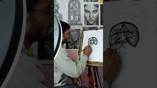 Hyper realistic portrait drawing coming soon  youtubeshorts ytshortsindia art portraitdrawing [upl. by Sigler593]