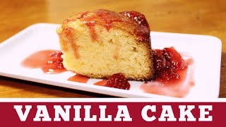 Strawberry syrup cakeVanilla cake with strawberry syrupVanilla cake Recipe [upl. by Derfliw301]