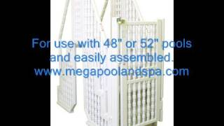 Above Ground Swimming Pool Entry System Step Locking Gate [upl. by Longerich]