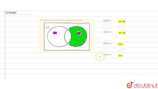 The shaded area in given Venn diagram represent [upl. by Neema]