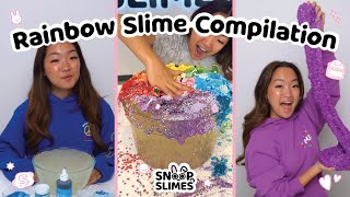 Rainbow Slime Compilation 🌈  Snoopslimes [upl. by Schott76]