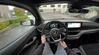 New Abarth 500e Test Drive POV Ambience Binaural Sound [upl. by Atikahc]