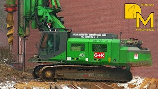 BOHRGERÄT SENNEBOGEN ABI SM 1216 AUF BAUSTELLE BOHRER FÜR FUNDAMENTE SPEZIALTIEFBAU DREAM MACHINES [upl. by Gambrill]