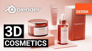 3D Cosmetics Mockup  Full Process in Blender 28 3d blender3d packaging [upl. by Yeldarb]