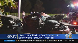 1 Killed In Brentwood Crash Driver Charged [upl. by Rojas]