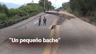 “Se rompequot carretera TenangoTenancingo conductor ignora señalamiento y termina volcado  Edomex [upl. by Gwenore550]