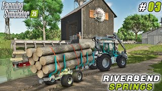 Farming Contracts Made Easy Wood Transport Canola Harwesting  Riverbend Springs  FS 25  ep 03 [upl. by Cissie]