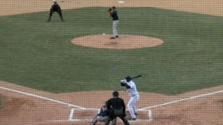 Tim Tebows blast in his first at bat of the season [upl. by Garretson]