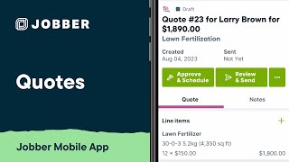 Create a Quote in the Jobber App  Mobile App [upl. by Gala]