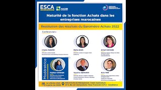 Conférence sous le thème « Maturité de la fonction Achats dans les entreprises marocaines [upl. by Aydidey]