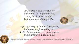 Lupang Hinirang Karaoke Slow Version SingaLongMinusone Philippine National Anthem lupanghinirang [upl. by Ocsisnarf]