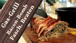 Bombastisch guter Faschierter Braten vom Gasgrill aka BACON BOMB [upl. by Asiul]