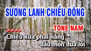 Karaoke Sương Lạnh Chiều Đông Tone Nam Nhạc Sống Dễ Hát  Duy Chiến [upl. by Nylatsyrc353]