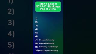 Mens Soccer National Ranking  NCAA Division 1  Poll 11 2024 sportstipendium [upl. by Tabina]