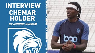 🗣️ I will put my all into the upcoming games  Chemar Holder on joining Durham on short term deal [upl. by Yornek]