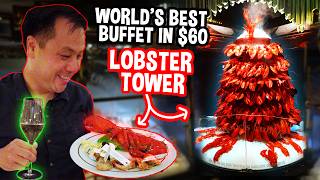 Worlds Best Buffet in France Champagne Caviar Lobster Tower amp More [upl. by Ewnihc]