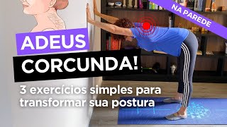 ADEUS CORCUNDA 3 Exercícios de Pilates na Parede para Corrigir a Postura do Pescoço e Ombros [upl. by Emmye]