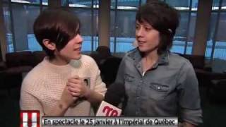 Tegan and Sara  Musiqueplus Interview [upl. by Nemlaz311]