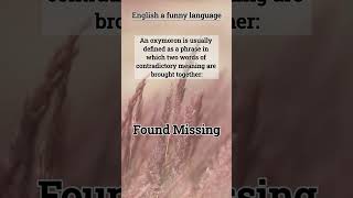 Oxymoron english englishgrammar englishvocabulary [upl. by Grath372]