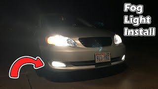 Installing Junkyard Fog Lights On The Corolla [upl. by Chansoo]