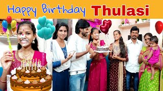 Happy Birthday Thulasi🥳🎂  Santhoshivarma  Ravivarma  Thulasi Indu Vlogs  Thulasi Birthday [upl. by Clercq]