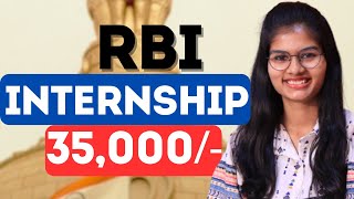 RBI Paid Internship 2024 – All You Need to Know  Stipend eligibility how to apply [upl. by Henghold]