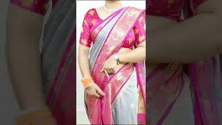 Easy kanjivaram silk saree draping perfectly  How to wear silk saree for wedding amp party [upl. by Asiaj]