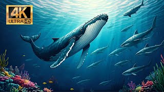 Ocean in 4K Ultra HD  Relaxing Wildlife Film with Piano Music [upl. by Alten]