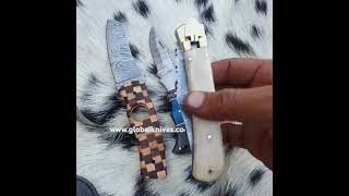 Pocket knives damascuschefknife damascussteel bbq knifelife edc reels fypシ゚viral yt shorts [upl. by Elaweda]