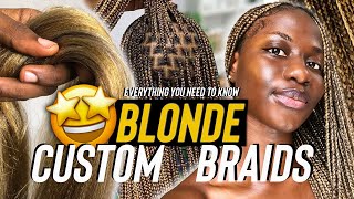 HOW TO PERFECT CUSTOM BLONDE BRAIDING HAIR BLEND FOR BRAIDS DARK SKIN FRIENDLY VERY DETAILED [upl. by Ailel]