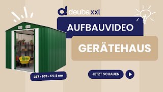 Aufbauvideo  Gardebruk® Geräteschuppen aus Metall 257x205x1775cm [upl. by Asaert708]