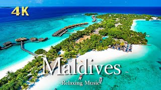 【4K】モルディブの絶景｜ピアノのリラックス音楽と美しい大自然の景色｜maldives [upl. by Gotcher]