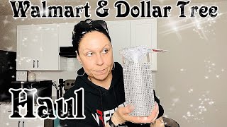 Walmart amp Dollar Tree Haul  aaaahhhhh ich hab ne Butterdose 😍amp Muddi bastelt eine Glitzervase 🤩 [upl. by Kobylak934]