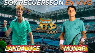 Martin Landaluce vs Jaume Munar Reaccionando en vivo ATP Masters 1000 de Miami [upl. by Haerb607]