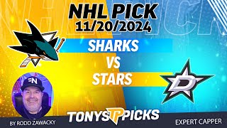 San Jose Sharks vs Dallas Stars 112024 NHL Betting Strategy [upl. by Jermain]