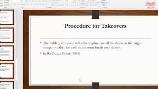 Company Law  Procedures of Takeovers [upl. by Witty]