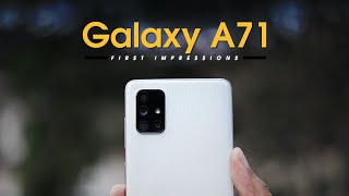 Samsung Galaxy A71 Unboxing and First Impressions [upl. by Sucirdor]