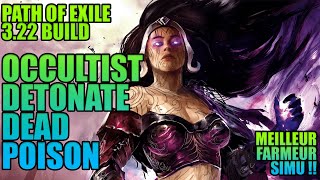 Path of Exile Build 322  Cyclone Detonate Dead Poison Occultiste  Le meilleur farmeur Simu [upl. by Mindy]