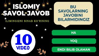 Islomiy savol javob 10  diniy savol javoblar исломие савол жавоб Abdullloh domla savol tv ramadan [upl. by Gillett]