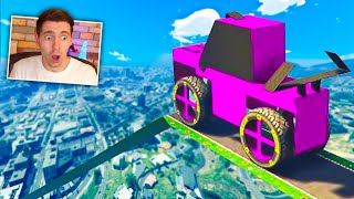 GTA V Online CARRO GIGANTE em uma MEGA RAMPA INFINITA [upl. by Sira263]