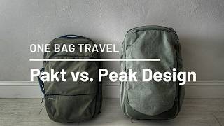 One Bag Travel Showdown Peak Design Travel Backpack vs Pakt Travel Backpack V2 [upl. by Dijam401]