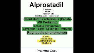 Alprostadil  Caverject  Muse  Prostin VR  In a nutshell [upl. by Ehcropal]