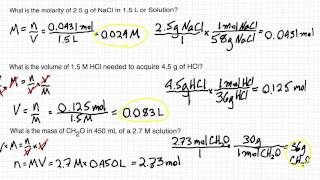 Using Molarity and Molality [upl. by Satterfield]