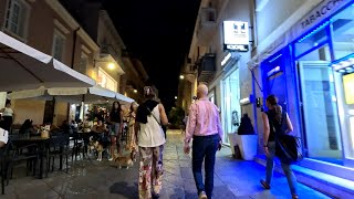 Bezos in Sardinia Exploring Olbia Nightlife amp Main Old Town Street  4K [upl. by Wernick]