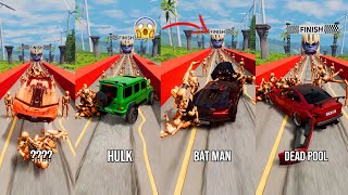 Super Heros Cars vs 100 Peoples 10 😱 BeamNGDrive  The Real Granny [upl. by Cecily]