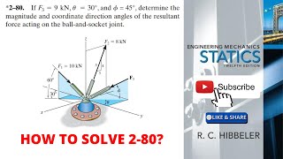 280 hibbeler statics chapter 2  hibbeler  hibbeler solutions [upl. by Salokcin]